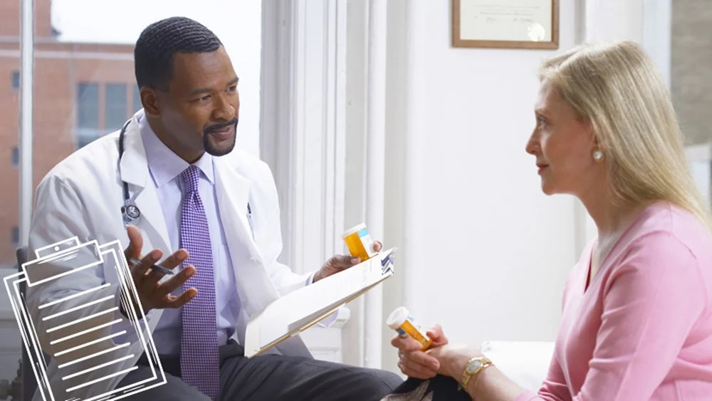 a man and a woman having a conversation